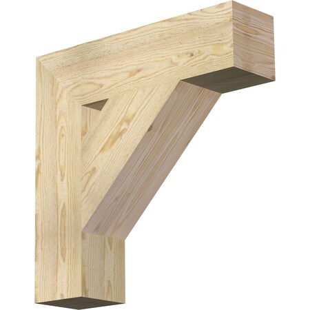 Ekena Millwork Traditional Block Rough Sawn Bracket, Douglas Fir, 6"W x 24"D x 24"H BKT06X24X24TRA05RDF